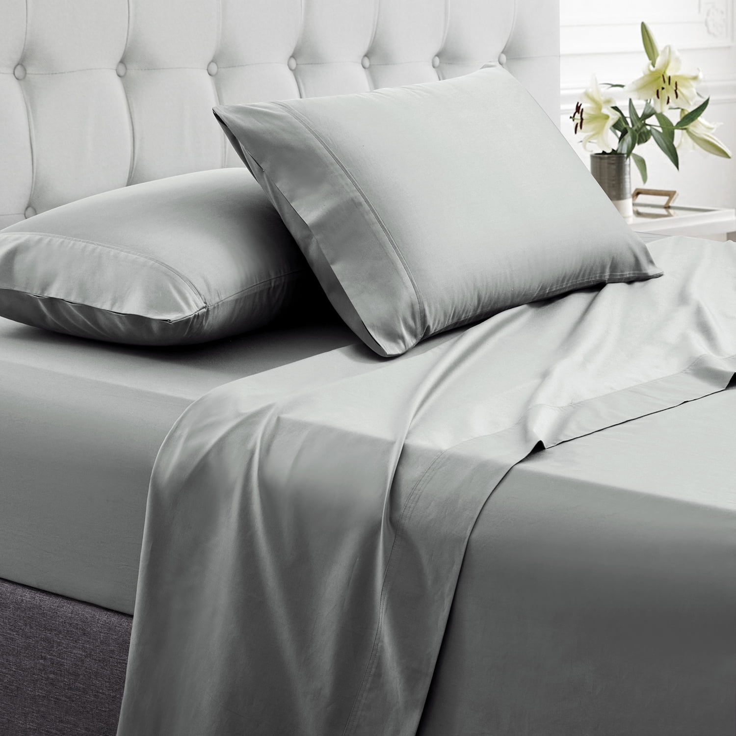 Sweet Home 100Percent Egyptian Cotton Percale Sheet Set 200 Thread