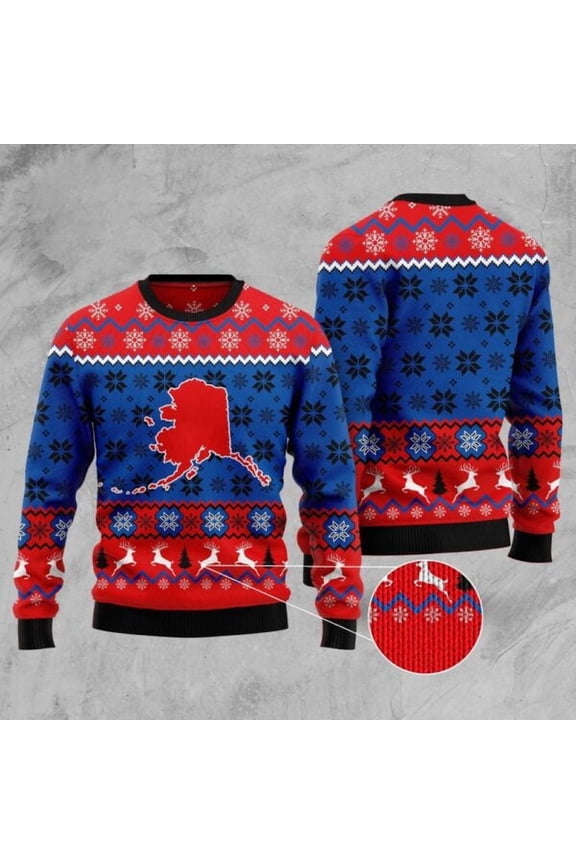 Sweet Home Alaska 3D Christmas Sweater, Christmas Sweater, 3D Sweater, Funny Xmas Sweaters
