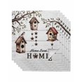thumbnail image 1 of Sweet Home Cloth Napkins Set of 6 Reusable Dinner Napkins, Western Stars Bird Houses White Wood Plank Cocktail Napkin Washable Table Napkins for Wedding/Holiday Party/Baby Shower 20"x20", 1 of 7