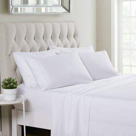 Sweet Home Collection 1500 Series 4 Piece Ultra Soft Microfiber Sheet Set, Twin Extra Long, White
