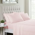 thumbnail image 1 of Sweet Home Collection 1500 Series 4 Piece Ultra Soft Microfiber Sheet Set, Twin, Pale Pink, 1 of 5