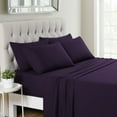 thumbnail image 1 of Sweet Home Collection 1500 Series 6 Piece Ultra Soft Microfiber Sheet Set, California King, Purple, 1 of 5