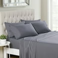 thumbnail image 1 of Sweet Home Collection 1500 Series 6 Piece Ultra Soft Microfiber Sheet Set, Full, Gray, 1 of 5