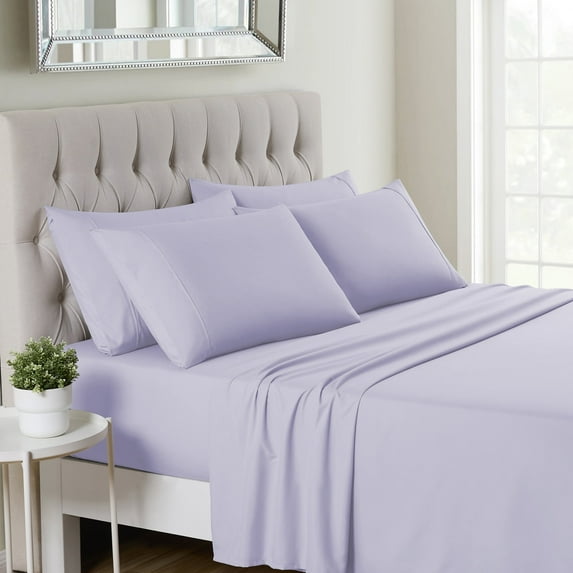 Sweet Home Collection 1500 Series 6 Piece Ultra Soft Microfiber Sheet Set, Full, Lilac