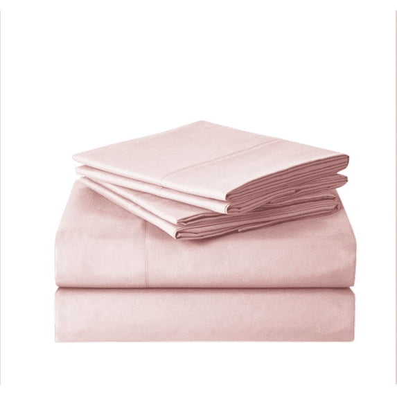 Sweet Home Collection 1500 Series Bed Sheets - Extra Soft Microfiber Deep Pocket 4pc Sheet Set - Pale Pink, Twin