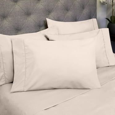 Sweet Home Collection 1500 Series Bed Sheets - Extra Soft Microfiber Deep Pocket 6pc Sheet Set - Beige, California King