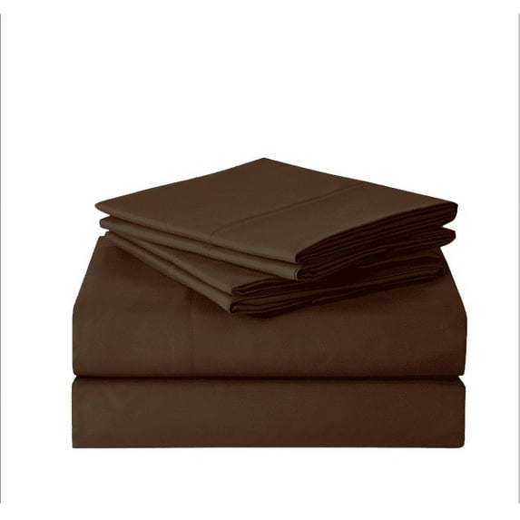 Sweet Home Collection 1500 Series Bed Sheets - Extra Soft Microfiber Deep Pocket 6pc Sheet Set - Brown, Queen