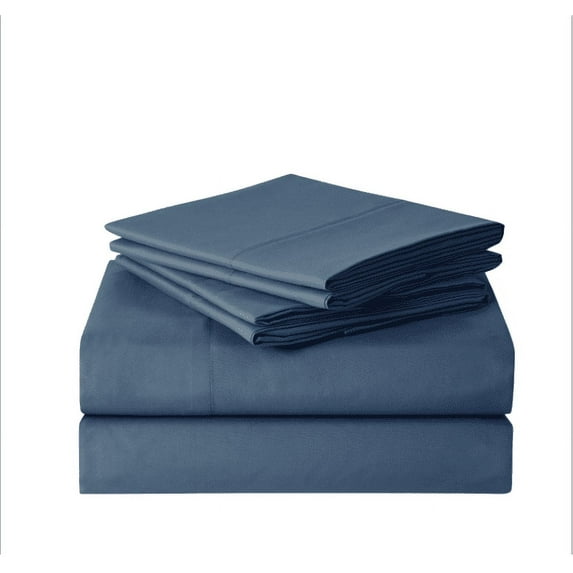 Sweet Home Collection 1500 Series Bed Sheets - Extra Soft Microfiber Deep Pocket 6pc Sheet Set - Denim, Cal King