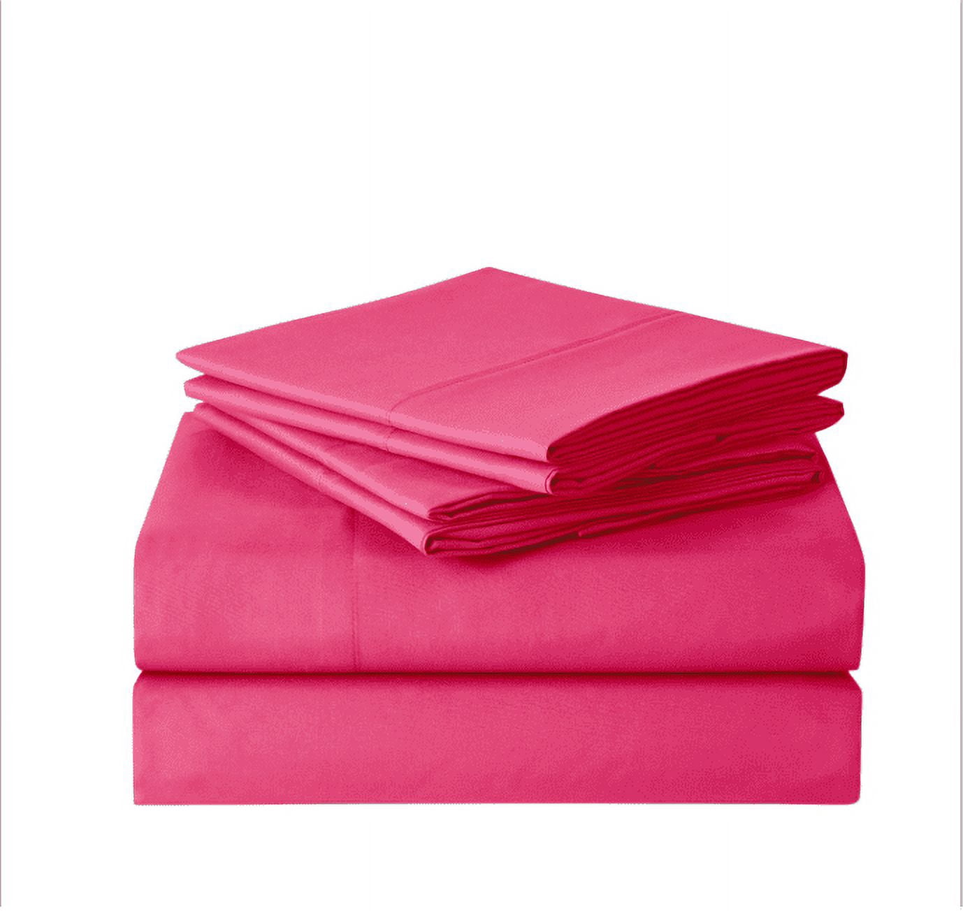 Sweet Home Collection 1500 Series Bed Sheets - Extra Soft Microfiber Deep Pocket 6pc Sheet Set - Fuchsia, Twin XL