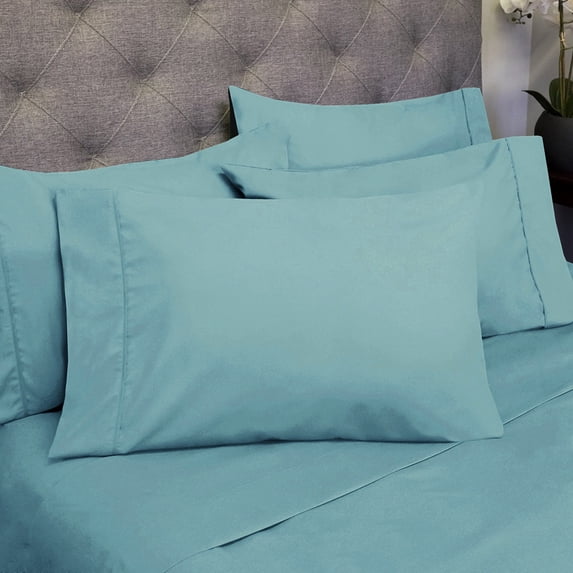 Sweet Home Collection 1500 Series Bed Sheets - Extra Soft Microfiber Deep Pocket 6pc Sheet Set - Mist, King