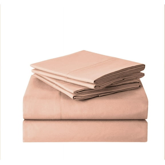 Sweet Home Collection 1500 Series Bed Sheets - Extra Soft Microfiber Deep Pocket 6pc Sheet Set - Peach, Twin