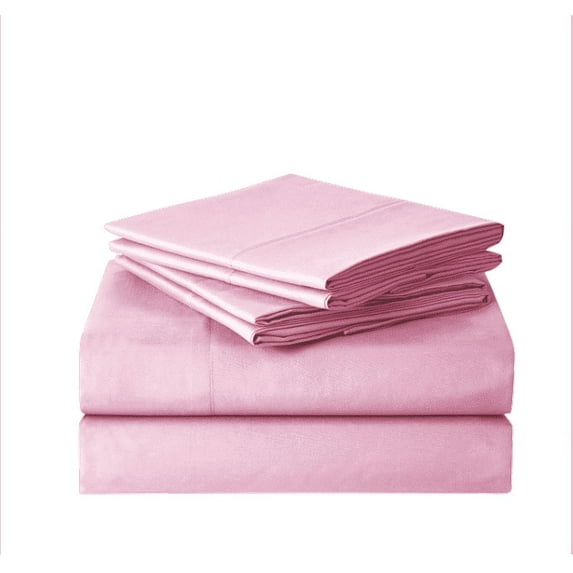 Sweet Home Collection 1500 Series Bed Sheets - Extra Soft Microfiber Deep Pocket 6pc Sheet Set - Pink, Queen