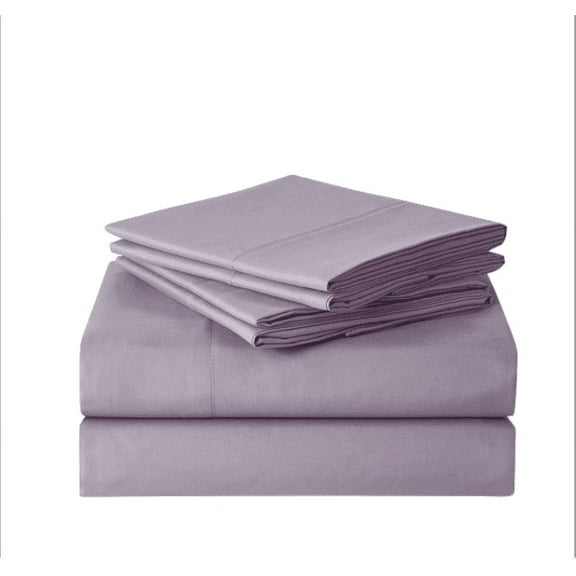 Sweet Home Collection 1500 Series Bed Sheets - Extra Soft Microfiber Deep Pocket 6pc Sheet Set - Plum, Queen