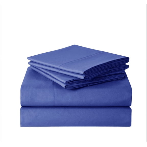 Sweet Home Collection 1500 Series Bed Sheets - Extra Soft Microfiber Deep Pocket 6pc Sheet Set - Royal Blue, Full