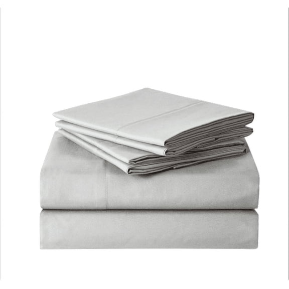 Sweet Home Collection 1500 Series Bed Sheets - Extra Soft Microfiber Deep Pocket 6pc Sheet Set - Silver, Full