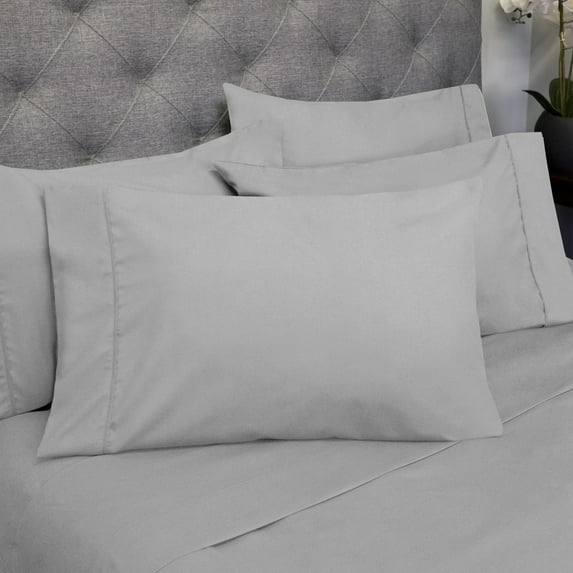 Sweet Home Collection 1500 Series Bed Sheets - Extra Soft Microfiber Deep Pocket 6pc Sheet Set - Slate, Full