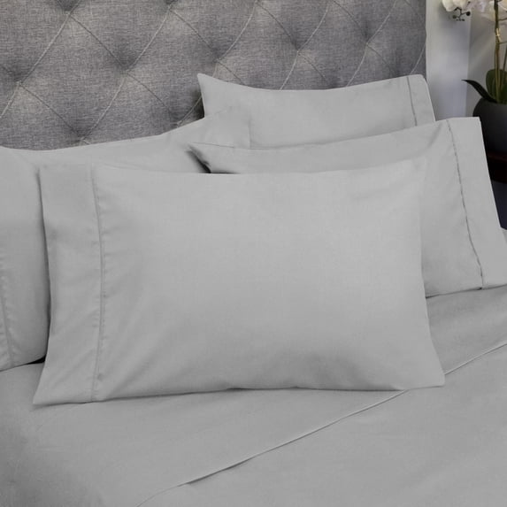 Sweet Home Collection 1500 Series Bed Sheets - Extra Soft Microfiber Deep Pocket 6pc Sheet Set - Slate, RV Queen