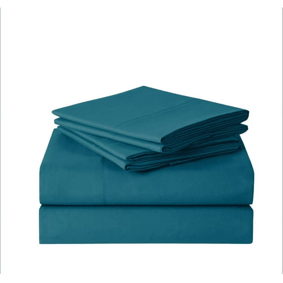 Sweet Home Collection 1500 Series Bed Sheets - Extra Soft Microfiber Deep Pocket 6pc Sheet Set - Teal, Queen