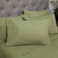 thumbnail image 1 of Sweet Home Collection 1500 Series Bed Sheets - Extra Soft Microfiber Deep Pocket 7pc Sheet Set - Sage, Split King, 1 of 2