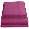 thumbnail image 1 of Sweet Home Collection 1500 Series Bed Sheets - Extra Soft Microfiber Deep Pocket Sheet Set - Berry, King, 1 of 6