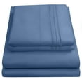 thumbnail image 1 of Sweet Home Collection 1500 Series Bed Sheets - Extra Soft Microfiber Deep Pocket Sheet Set - Denim, Split King, 1 of 6
