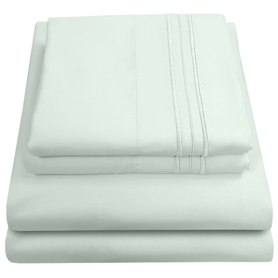 Sweet Home Collection 1500 Series Bed Sheets - Extra Soft Microfiber Deep Pocket Sheet Set - Mint, RV Queen
