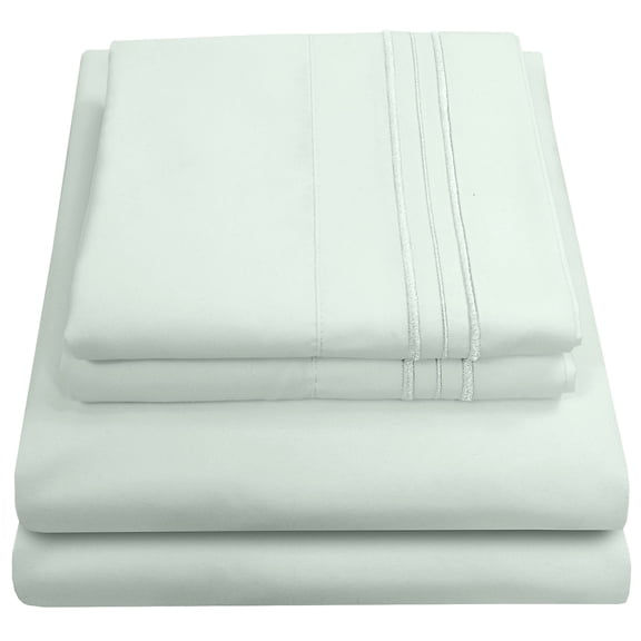 Sweet Home Collection 1500 Series Bed Sheets - Extra Soft Microfiber Deep Pocket Sheet Set - Mint, RV Queen