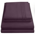 thumbnail image 1 of Sweet Home Collection 1500 Series Bed Sheets - Extra Soft Microfiber Deep Pocket Sheet Set - Purple, Split King, 1 of 6