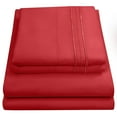 thumbnail image 1 of Sweet Home Collection 1500 Series Bed Sheets - Extra Soft Microfiber Deep Pocket Sheet Set - Red, RV Queen, 1 of 6