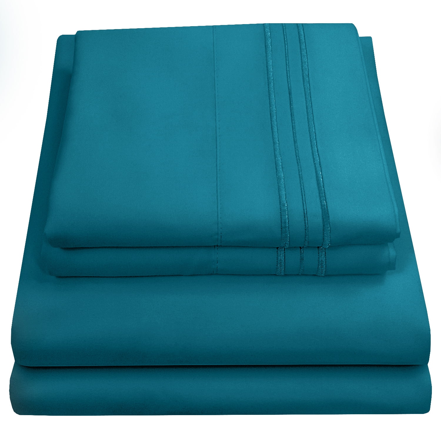 Teal Deep Pocket Queen Microfiber Sheet Set