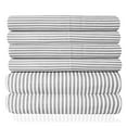 thumbnail image 1 of Sweet Home Collection 1500 Series Classic Stripe 6 Piece Sheet Set Full, Gray, 1 of 2