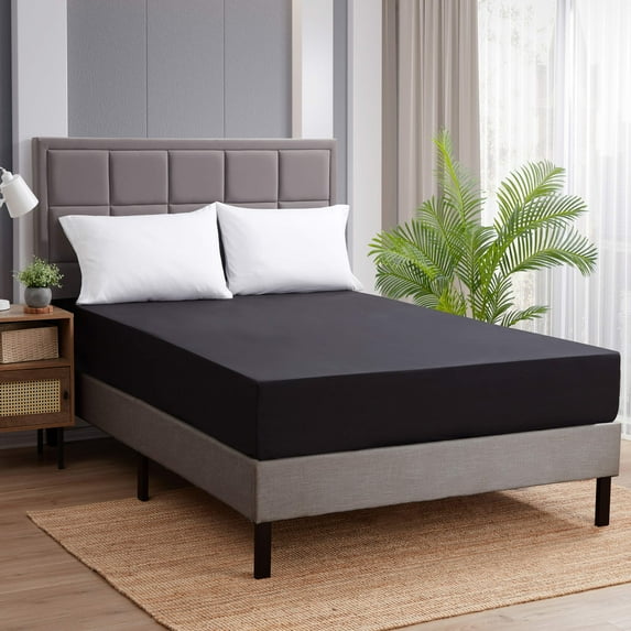 Sweet Home Collection 1500 Supreme Fitted Sheet Queen Black