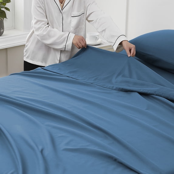 Sweet Home Collection 1500 Supreme Flat Sheet King Denim