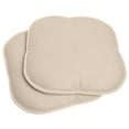 thumbnail image 1 of Sweet Home Collection 16-in. Square Non-slip Memory Foam Seat Cushions (2 OR 4) - 16 X 16 Linen Set of 4 Indoor-Outdoor, Lounge, Non Slip, 1 of 5