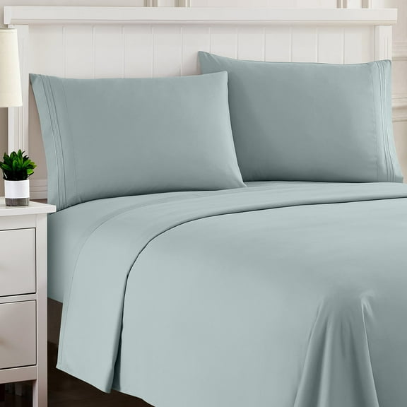 Sweet Home Collection Twin XL Sheet Sets, Classic 1800 Series Deep Pocket 3 Piece, Luxury Soft Microfiber Bed Sheet Sets, Slate