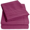 thumbnail image 1 of Sweet Home Collection 1800 Series Bed Sheets - Extra Soft Microfiber Deep Pocket Sheet Set - Berry, Full, 1 of 6