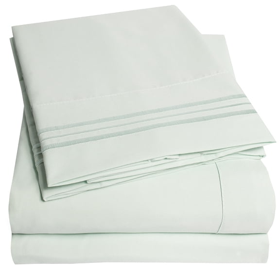 Sweet Home Collection 1800 Series Bed Sheets - Extra Soft Microfiber Deep Pocket Sheet Set - Mint, Queen