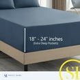 thumbnail image 1 of Sweet Home Collection 1800 Thread Count Extra Deep 21" Pocket 4 Piece Sheet Set Cal King Denim, 1 of 5