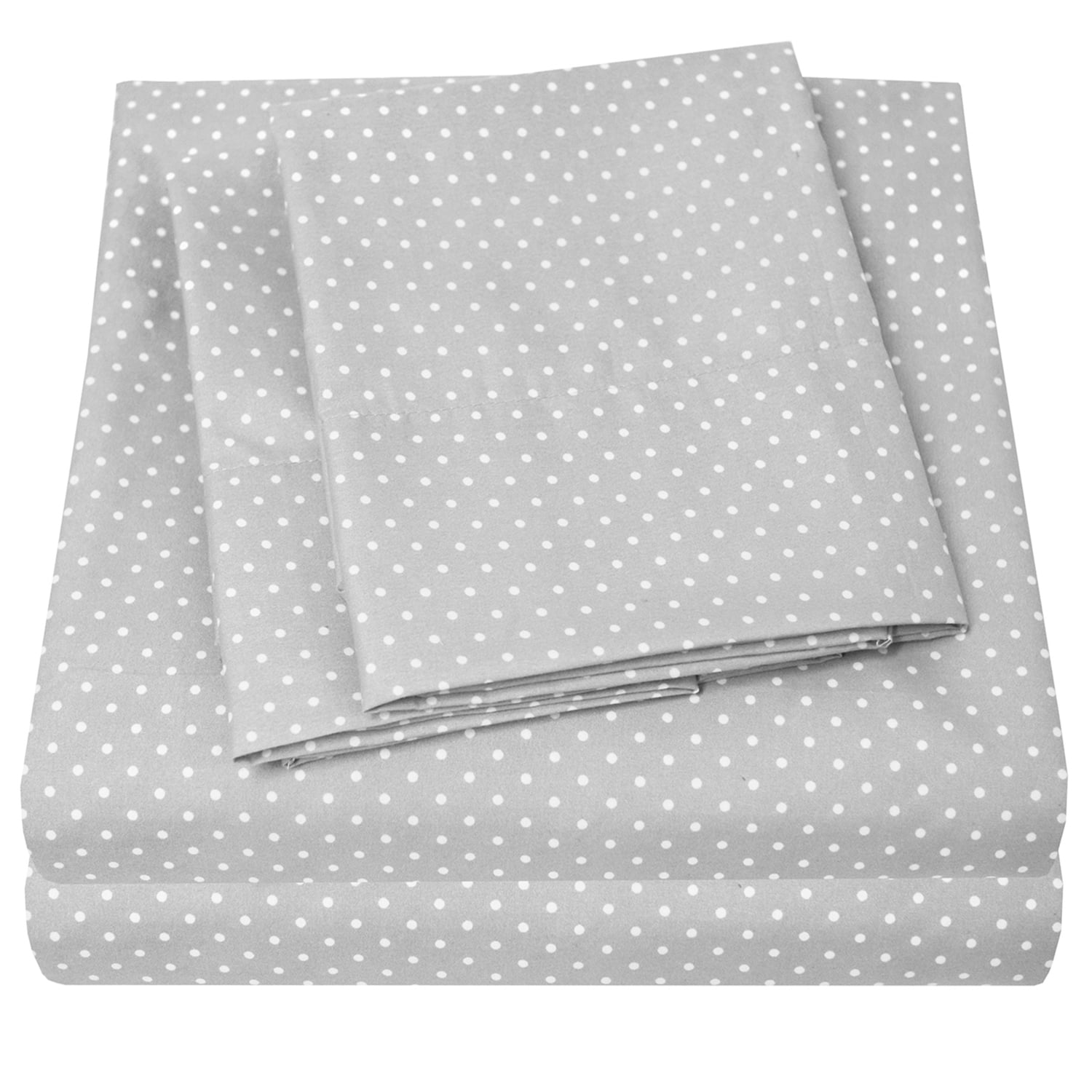 Gray Queen Microfiber Pin Dot Sheet Set