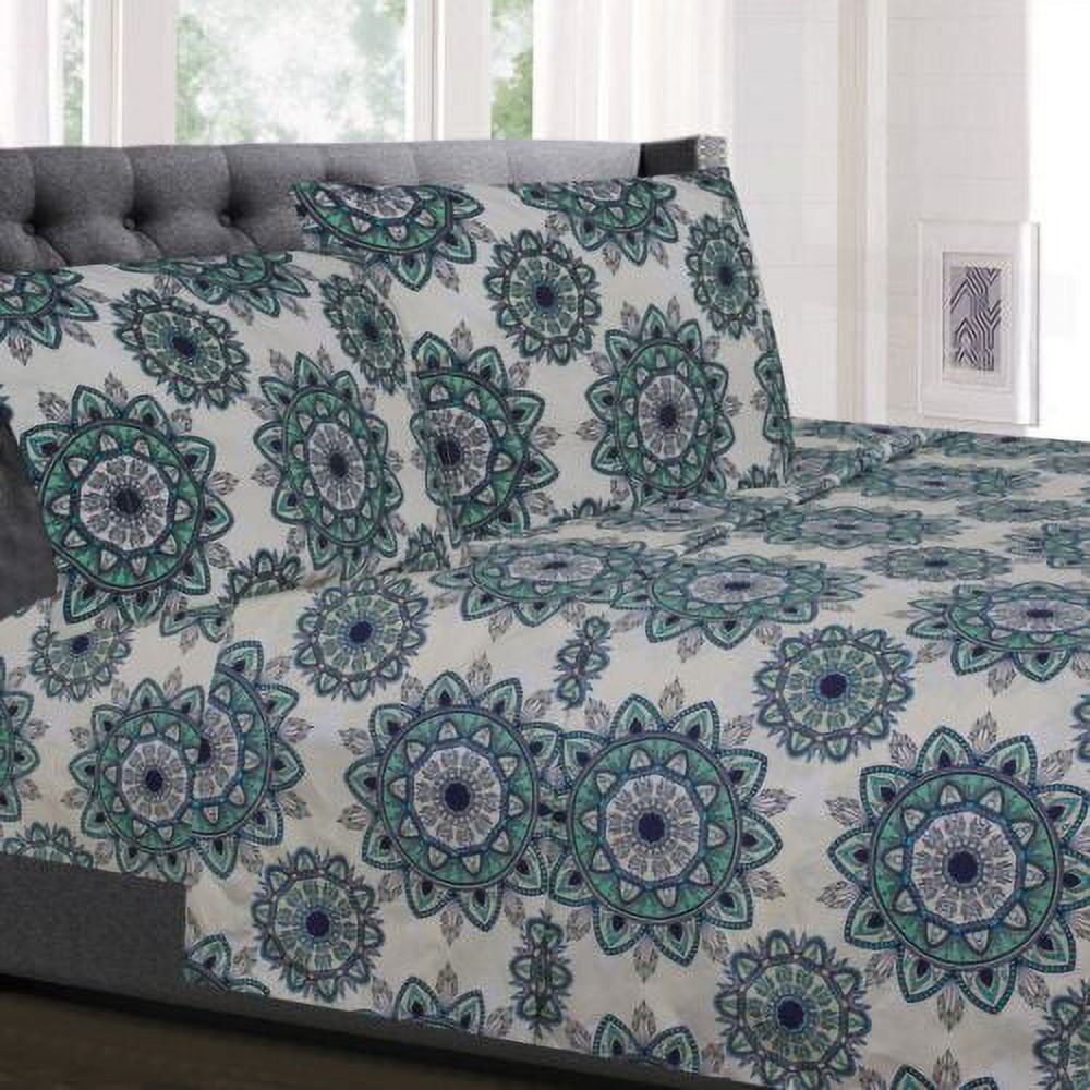 Ashley Twin Multicolor Floral Microfiber Deep Pocket Sheet Set