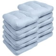 thumbnail image 1 of Sweet Home Collection 19" x 19" Light Blue Square Seat Pad Outdoor Seating Cushions (12 Pack), 1 of 5