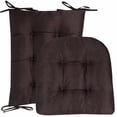 thumbnail image 1 of Sweet Home Collection 2 Piece Tufted Non Slip Rocking Chair Cushion Set Brown, 1 of 5