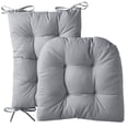 thumbnail image 1 of Sweet Home Collection 2 Piece Tufted Non Slip Rocking Chair Cushion Set Silver, 1 of 5