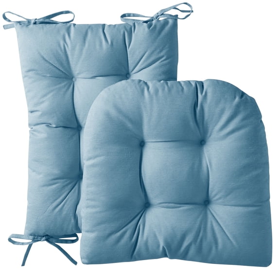 Sweet Home Collection 2 Piece Tufted Non Slip Rocking Chair Cushion Set Teal