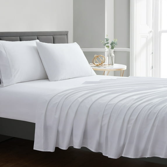 Sweet Home Collection 200 Thread Count 100% Cotton Sheet Set White Queen