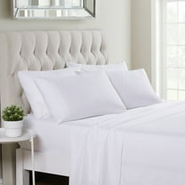 Sweet Home Collection 6-Piece 1500 Thread Count White Solid Print Microfiber Sheet Sets, Queen