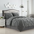 thumbnail image 1 of Sweet Home Collection 8-Piece Pintuck Bed In A Bag Luxury Soft Bedding Set, King, Gray, 1 of 5