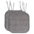 thumbnail image 1 of Sweet Home Collection Aria Memory Foam Non-Slip Chair Pad with Ties Grey Set of 2, 1 of 5