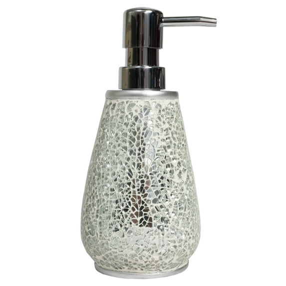 Sweet Home Collection Bath Accessory Collection Glamour Abstract Poly Resin Soap & Lotion Dispenser
