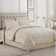 thumbnail image 1 of Sweet Home Collection Beige 8 Piece Bed in a Bag Comforter Set with Sheets, Twin, 1 of 5
